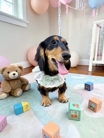 兵庫県のカニンヘンダックスフンド(ロング) (ワンキャラット アミーゴ姫路花田店/2025年11月3日生まれ/男の子/ブラックタン)の子犬の2枚目の画像