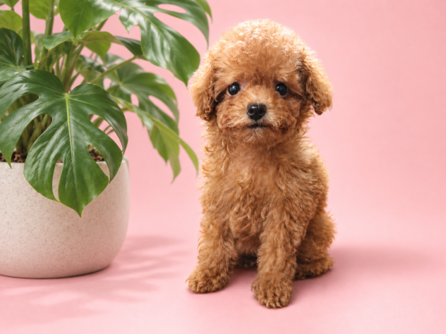 岡山県のトイプードル(トイ) (アミーゴ中庄店/2026年6月17日生まれ/女の子/レッドフォーン)の子犬の1枚目の画像